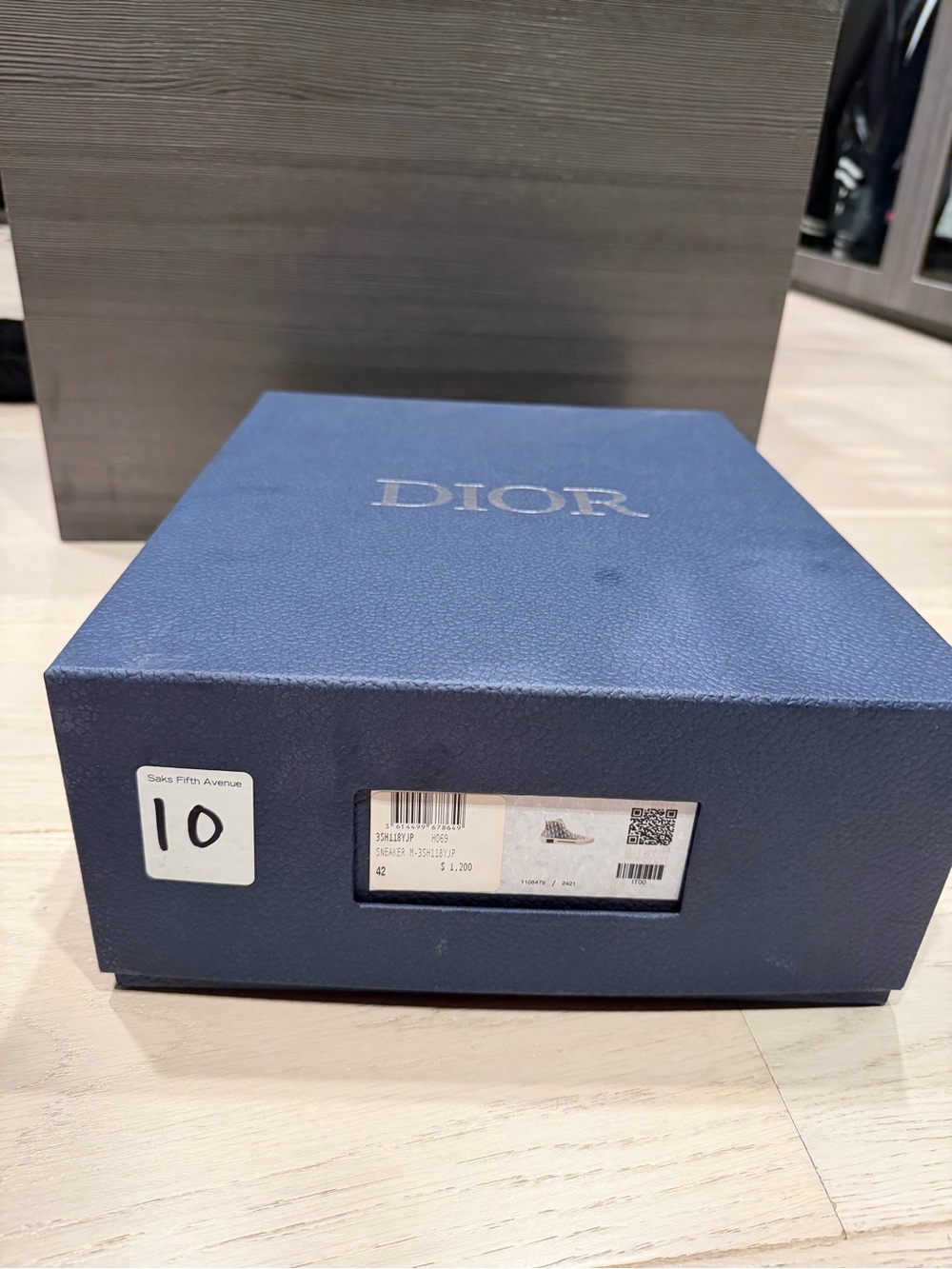 Dior Men’s Size 42/10: B23 High Top Sneaker White/Gray COMES WITH BOX, Dust bag - Picture 6 of 8